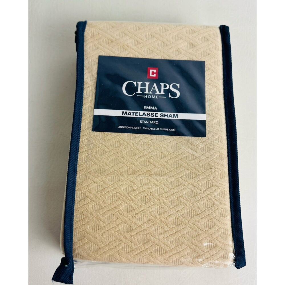 Ralph‎ Lauren Chaps Home Emma Matelasse Sham Standard Beige New